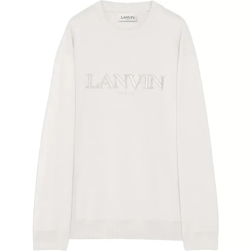 Sweat-Shirt Oversize Cotton Logo , male, Sizes: L, M - Lanvin - Modalova