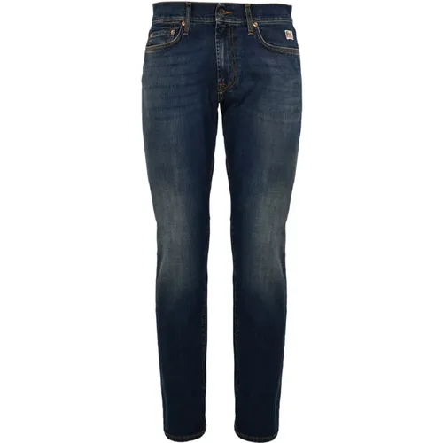 Slim Fit Dunkle Waschung Denim Hose , Herren, Größe: W35 - Roy Roger's - Modalova