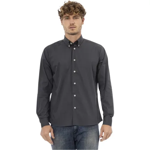 Button-down Hemd - Kurzer Kragen - Vordere Knopfleiste , Herren, Größe: XL - Baldinini - Modalova