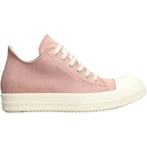 Rosa Sneakers mit Haifischzahn Sohlen , Damen, Größe: 35 EU - Rick Owens - Modalova