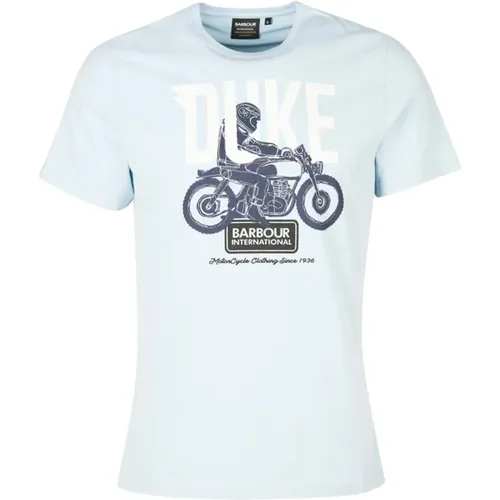 Grafik-Print T-Shirt , Herren, Größe: XL - Barbour - Modalova