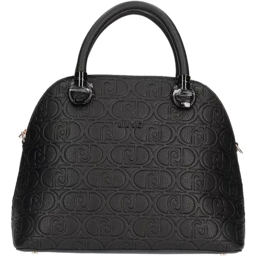 Stylish Handbag in Logoed Faux Leather , female, Sizes: ONE SIZE - Liu Jo - Modalova