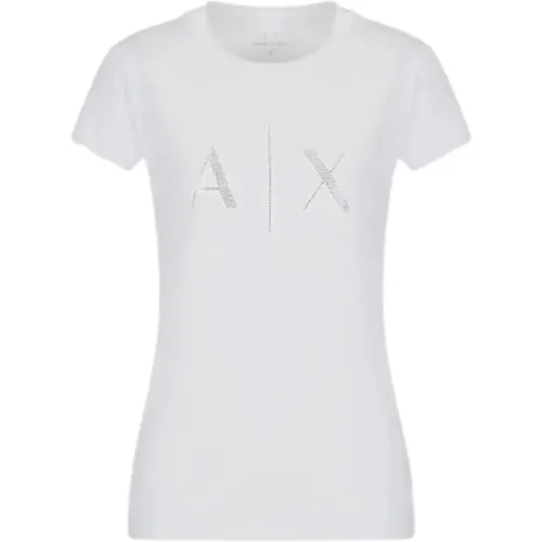 Stylish Slim Fit T-Shirt , female, Sizes: L - Armani Exchange - Modalova