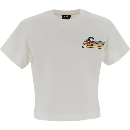 Multicolor Logo Print T-Shirt , male, Sizes: L, M, XL, S - A.p.c. - Modalova