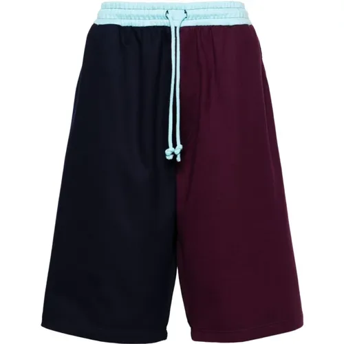 Adjustable Sweat Shorts Contrast Stitching Paneling , male, Sizes: L - Rassvet - Modalova