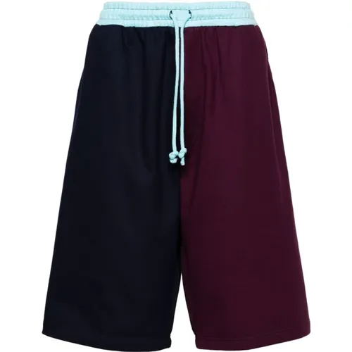 Adjustable Sweat Shorts Contrast Stitching Paneling , male, Sizes: L, M - Rassvet - Modalova