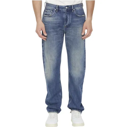 Blaue Faded Straight-Leg Jeans , Herren, Größe: W31 - Burberry - Modalova
