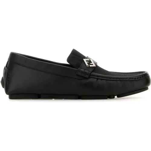 Sfumato Driver Tess Leather Shoes , male, Sizes: 7 UK, 7 1/2 UK, 10 UK, 6 1/2 UK - Fendi - Modalova