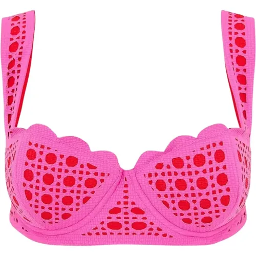 Rosa Bikini Top mit Laser Cut Muster - Marysia - Modalova