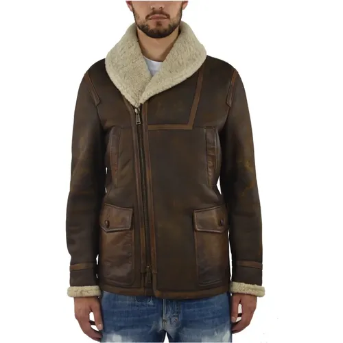 Long Sheepskin Coat , male, Sizes: L - Dsquared2 - Modalova