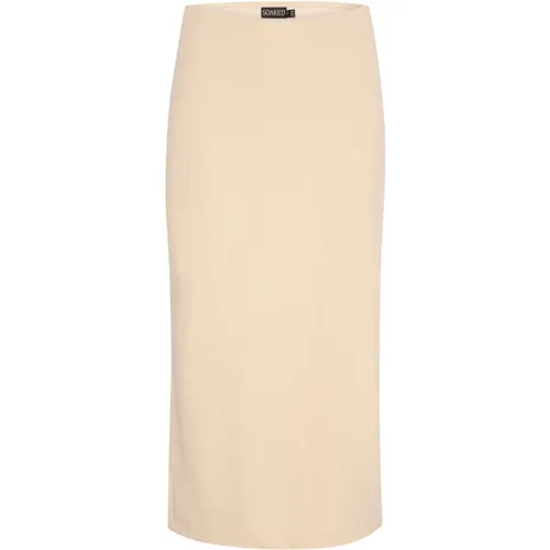 Elegant Sandshell Skirt , female, Sizes: 2XL, XL, M - Soaked in Luxury - Modalova