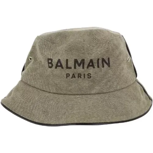 Pre-owned Cotton hats , female, Sizes: ONE SIZE - Balmain Pre-owned - Modalova