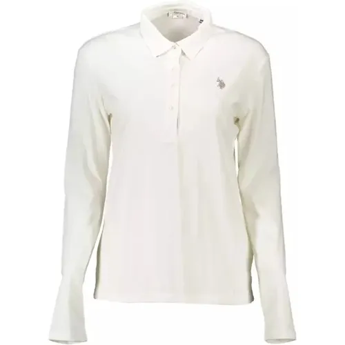 Schickes Weißes Poloshirt , Damen, Größe: L - U.S. Polo Assn. - Modalova