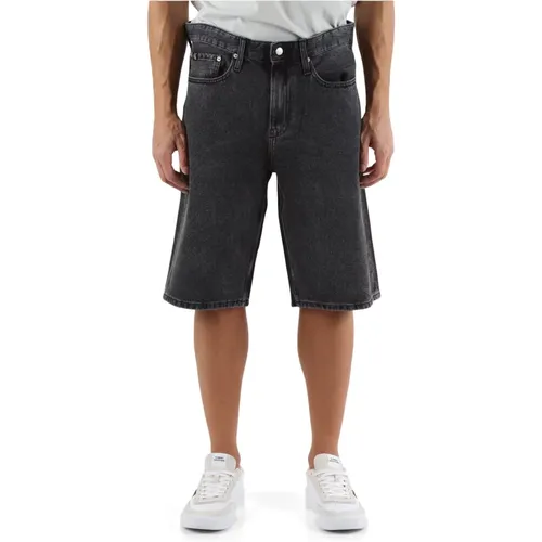 Vintage Bermuda Jeans mit Fünf Taschen , Herren, Größe: W31 - Calvin Klein Jeans - Modalova