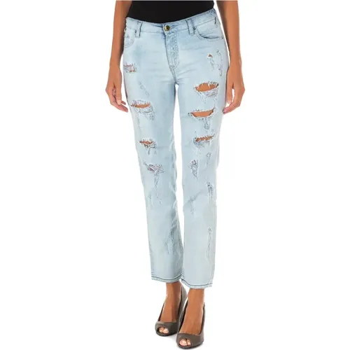Blaue Denim-Jeans , Damen, Größe: W26 - MET - Modalova