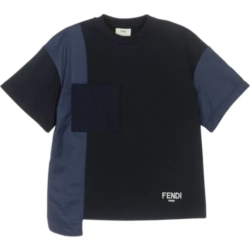 Blaue Logo-Sweater für Kinder - Fendi - Modalova