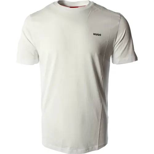 Herren Weißes Baumwoll-T-Shirt Dero222 , Herren, Größe: XL - Hugo Boss - Modalova