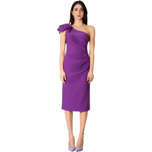 Elegantes Lila One-Shoulder Kleid , Damen, Größe: 2XL - Joseph Ribkoff - Modalova