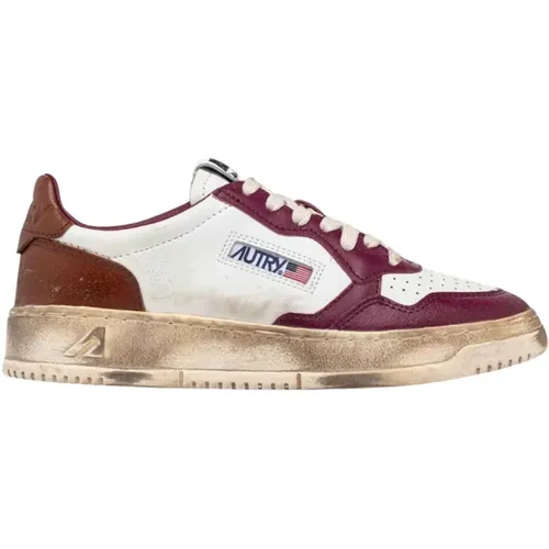 Vintage Leder Sneakers , Damen, Größe: 36 EU - Autry - Modalova