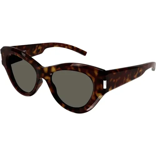 Super-Bold Cat-Eye Sunglasses , female, Sizes: 51 MM - Saint Laurent - Modalova