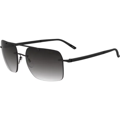 Dark Grey Shaded Sunglasses C-2 8708 , unisex, Sizes: ONE SIZE - Silhouette - Modalova