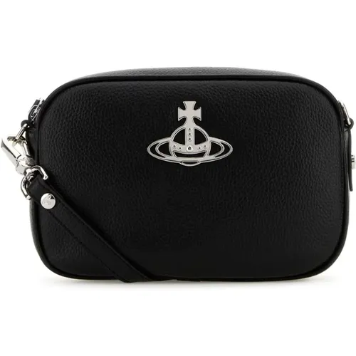 Anna Crossbody Tasche aus Schwarzem Kunstleder - Vivienne Westwood - Modalova