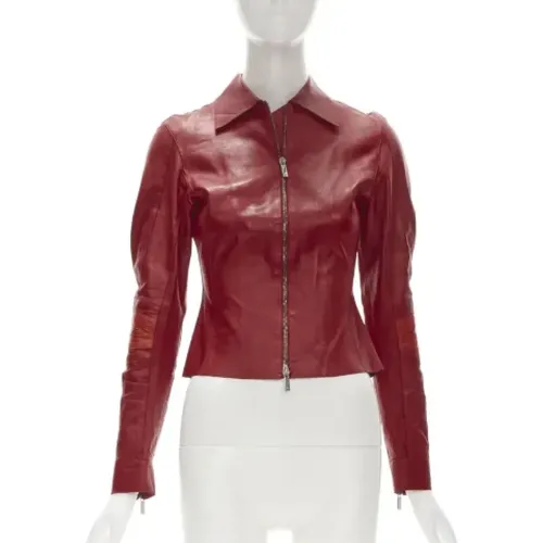 Pre-owned Leather outerwear , female, Sizes: XS - Gucci Vintage - Modalova