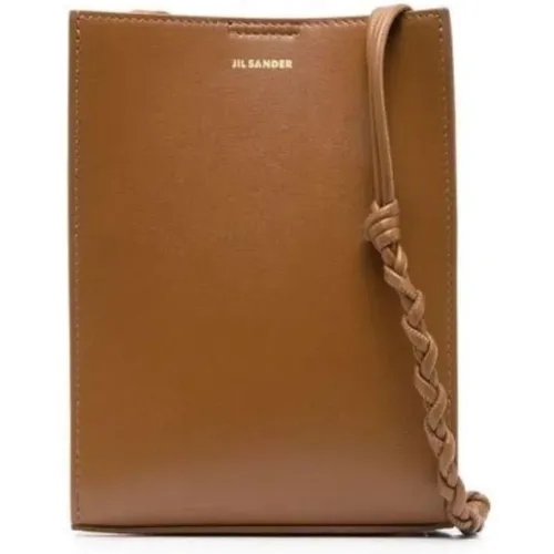 Braune Leder Crossbody Tasche - Jil Sander - Modalova