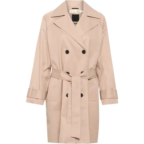 Sandstone Trenchcoat with Wide Collar and Pockets , female, Sizes: M, S, L, XS - InWear - Modalova
