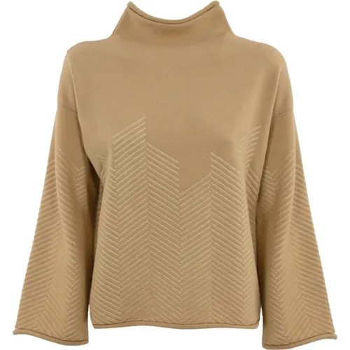 Merinowolle Jacquard Pullover , Damen, Größe: M - Liviana Conti - Modalova