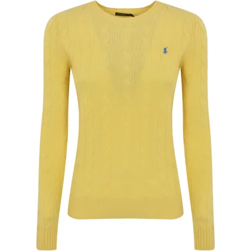 Gelber Geflochtener Pullover , Damen, Größe: XS - Polo Ralph Lauren - Modalova