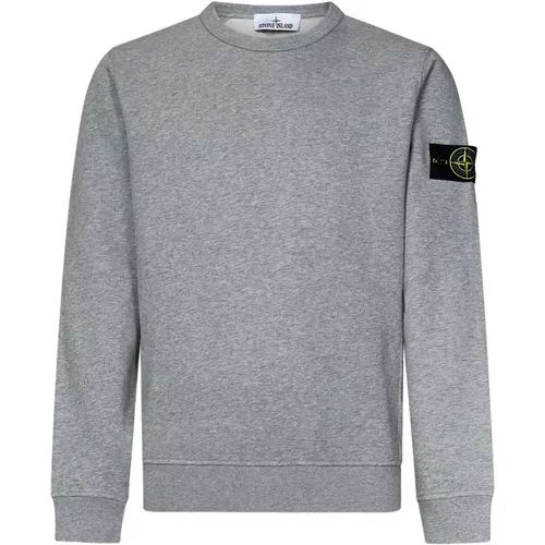 Grey Logo Sweatshirt Aw24 , male, Sizes: S - Stone Island - Modalova