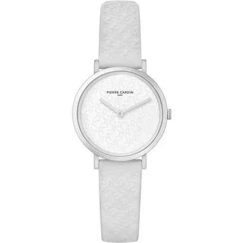 Elegante Weiße Leder Analog Damen Uhr - Pierre Cardin - Modalova