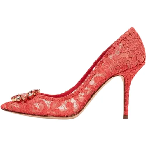 Pre-owned Lace heels , female, Sizes: 7 UK - Dolce & Gabbana Pre-owned - Modalova