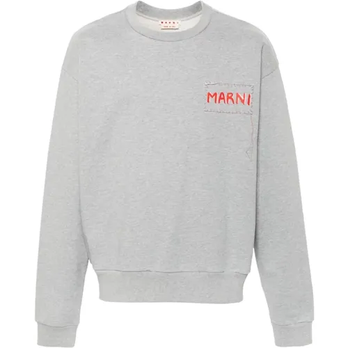 Grey Sweatshirt Aw24 Stylish Comfortable , male, Sizes: L - Marni - Modalova