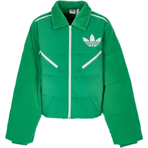 Samt Puffer Grüne Jacke Adidas - Adidas - Modalova