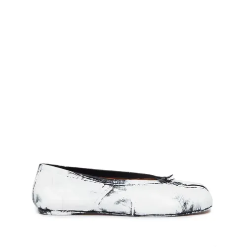 Black Leather Ballerina Shoes , female, Sizes: 3 1/2 UK - Maison Margiela - Modalova
