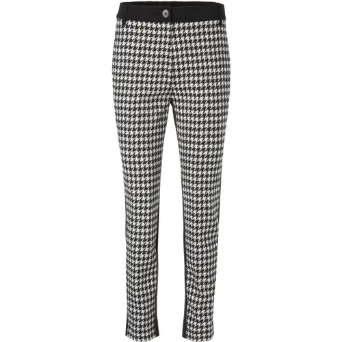 Chickcheck Slim Fit High Waist Hose - Marc Cain - Modalova