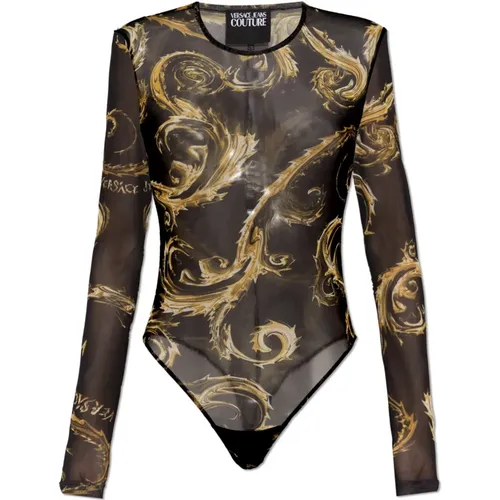 Bodysuit with Pattern , female, Sizes: XS - Versace Jeans Couture - Modalova