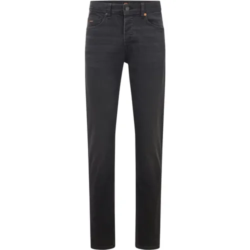 Lässige Tapered Fit Jeans mit authentischem Used-Look , Herren, Größe: W30 L32 - Hugo Boss - Modalova