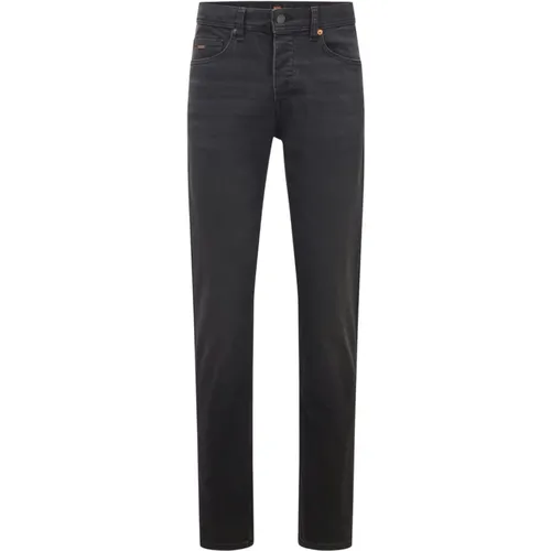 Lässige Tapered Fit Jeans mit authentischem Used-Look , Herren, Größe: W31 L32 - Hugo Boss - Modalova