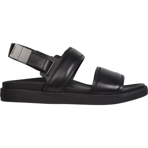 Sleek Leather Men`s Sandals , male, Sizes: 10 UK, 9 UK, 11 UK - Calvin Klein - Modalova