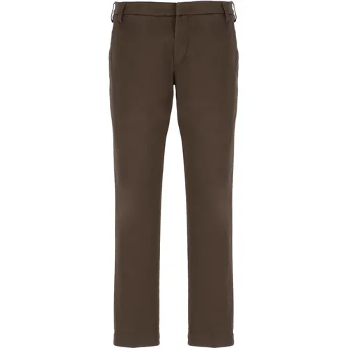 Cotton Trousers with Logo Patch , male, Sizes: W31, W33, W32 - Entre amis - Modalova