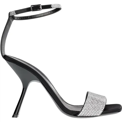 Silver Strass Sandal - Regular Fit , female, Sizes: 5 UK, 4 1/2 UK, 7 UK, 6 UK, 3 UK, 5 1/2 UK - Sergio Rossi - Modalova
