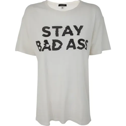 Stay Badass BOY T-Shirt , female, Sizes: M, L - R13 - Modalova