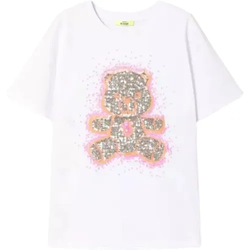 Unique Graphic Sequin T-shirt , female, Sizes: S, 2XS - Twinset - Modalova