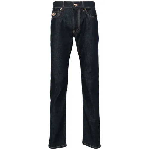 Denim Slim Cut Jeans , male, Sizes: W33, W34, W31, W32 - Versace - Modalova