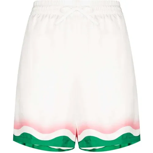 Wave-Print Ping Pong Shorts , female, Sizes: XS - Casablanca - Modalova