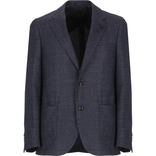 Silk Wool Jacket Peak Lapel , male, Sizes: 2XL, M, L, XL - Lardini - Modalova