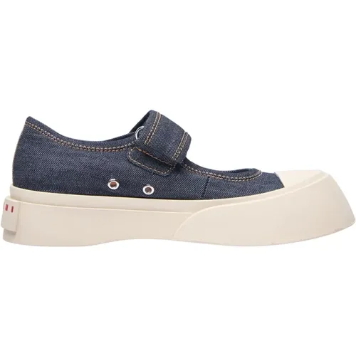 Denim Mary Jane Schuhe , Damen, Größe: 38 EU - Marni - Modalova